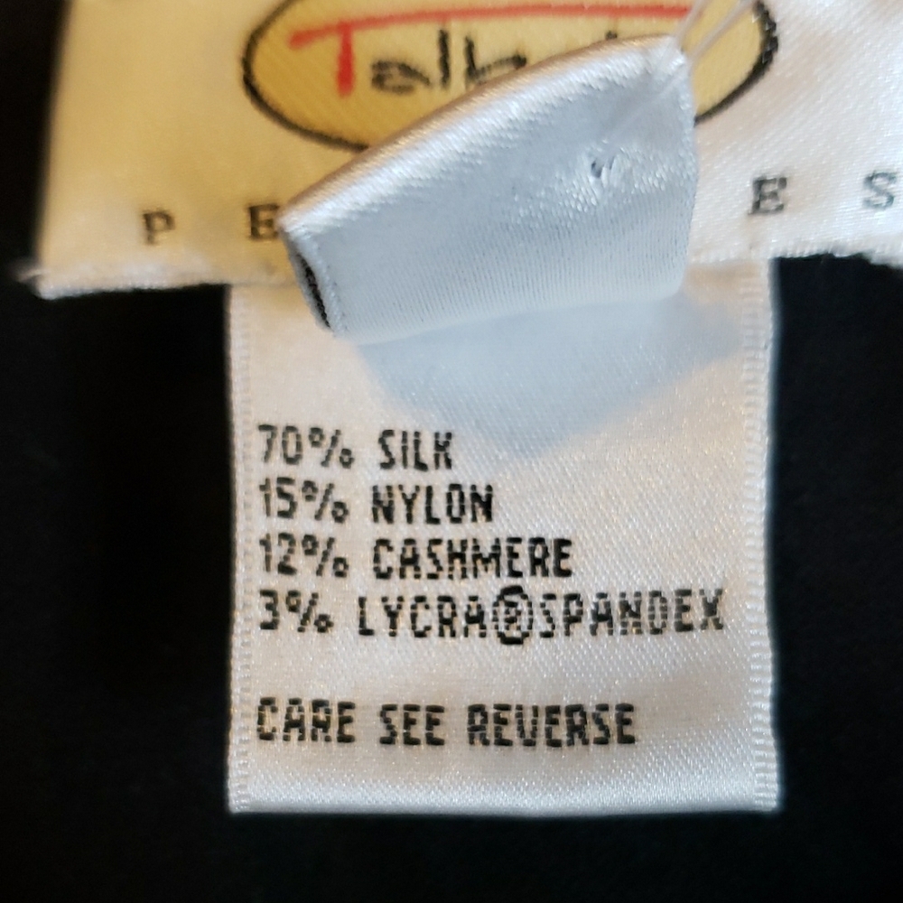 NWT Talbots Black Long Sleeve Sweater W/ Pearl Beaded Cuff Size: PM - Picture 10 of 12